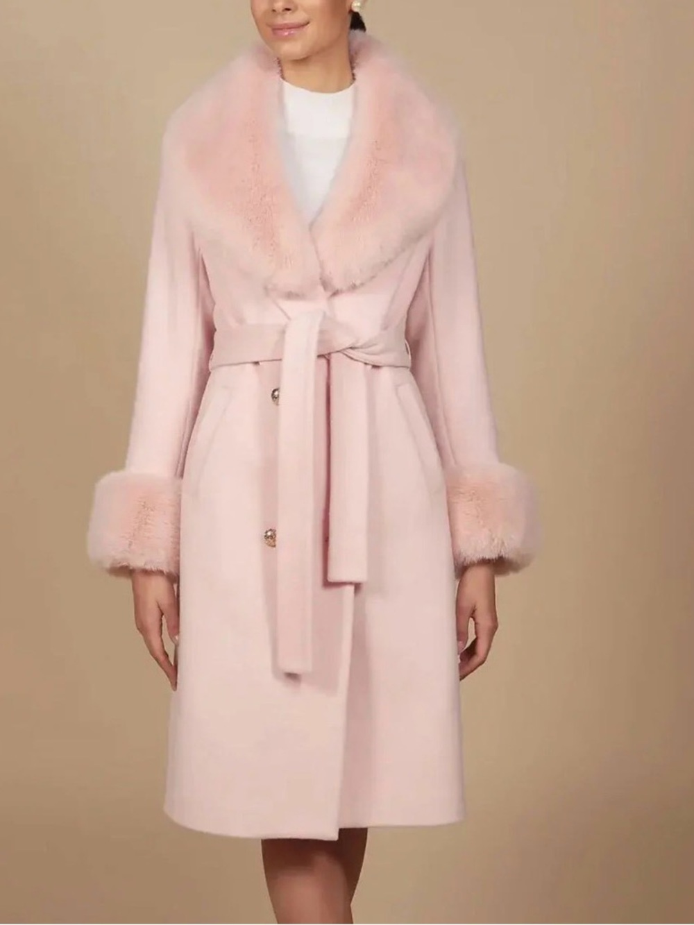 Santinni Light Pink Coat - Picture 2 of 7